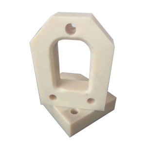 China Engineering Plastic PA6 polyamide Nylon half tube plastic Fixed block Customized color with size hole